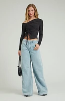 PacSun Light Indigo Baggy Barrel Jeans