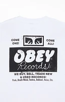 Obey Records Buy Sell Trade Heavyweight Boxy T-Shirt