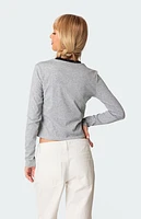 Edikted Boston Long Sleeve T-Shirt
