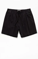 PacSun Black Twill Volley Shorts