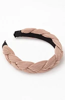 PacSun Beige Braided Satin Headband