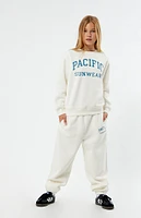 PacSun Kids Off White Pacific Sunwear Crew Neck Sweatshirt