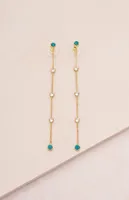Green Kyocera Opal Earrings