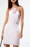 Glamorous Rose Halter Mini Dress