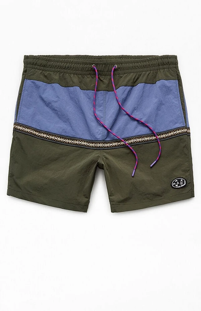 Maui & Sons Granite Colorblock 5.5" Swim Trunks