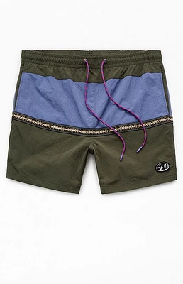 Maui & Sons Granite Colorblock 5.5" Swim Trunks