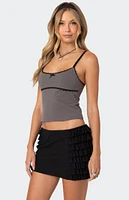 Edikted Elin Lace Trim Tank Top