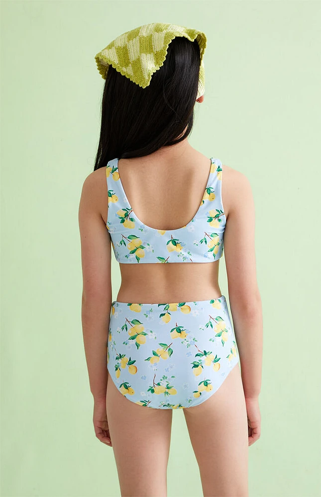 PacSun Kids Eco Lemon Cropped Bikini Top & High Waisted Bottom Set