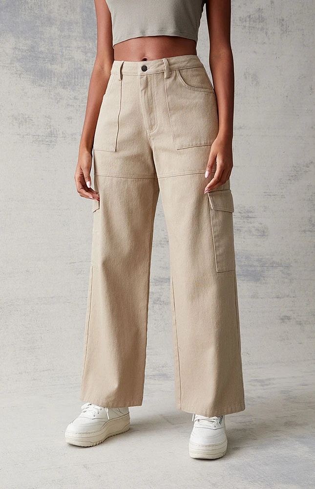 Taupe Utility Cargo Pants