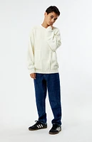 PacSun Kids Off White Tonal Checkerboard Sweater