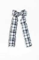 LA Hearts Gingham Ruffle Edge Bow Clip