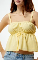 Your Favorite Tie Front Babydoll Top