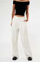 LA Hearts Pinstripe Linen Trousers