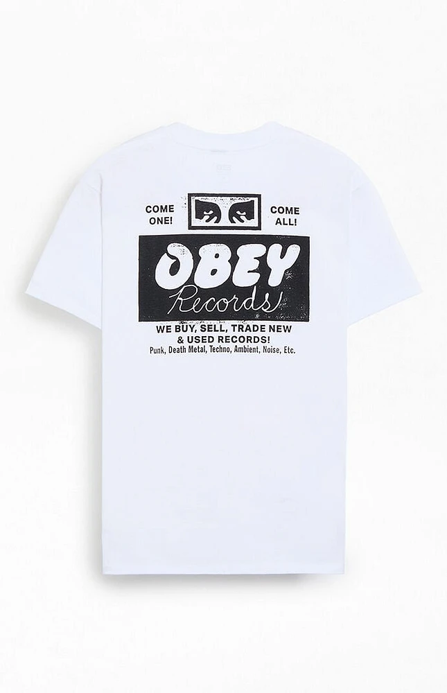 Obey Records Buy Sell Trade Heavyweight Boxy T-Shirt