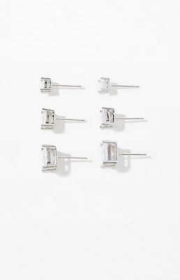 PacSun 3 Pack Diamond Stud Earrings