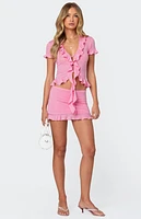 Edikted Loullie Ruffled Mini Skirt