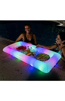 PoolCandy Inflatable Illuminated LED Buffet Pool Cooler