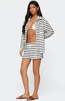 Edikted Collins Striped Shorts