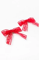 LA Hearts 2 Pack Gracie Lace Bow Clips