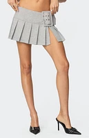 Edikted Tate Belted Pleated Mini Skirt