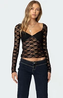 Edikted Mykonos Sheer Lace Top