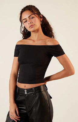 Est. PAC 1980 Off-The-Shoulder Cinched Top