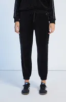 Relaxed Velour Cargo Jogger Sweatpants