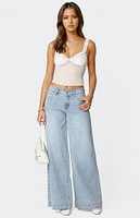 Edikted Sidonie Wide Leg Jeans