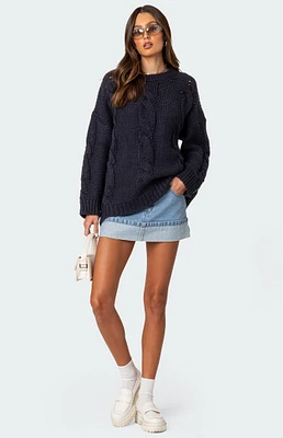 Alene Oversized Cable Knit Sweater