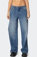 Edikted NYC Washed Low Rise Jeans