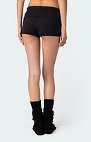 Edikted Knit Fold Over Shorts