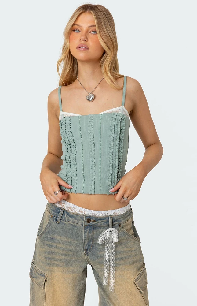 Edikted Ruffled Bra Top