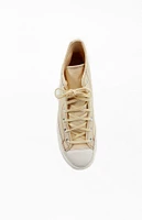 Converse Cream Chuck All Star Lift High Top Sneakers