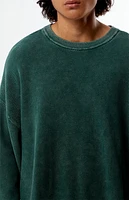 Pacsun Green Textured Crew Neck Sweater