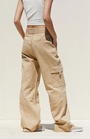 PacSun Tan Fold-Over Waist Utility Cargo Pants