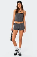 Irene Low Rise Pointelle Micro Shorts