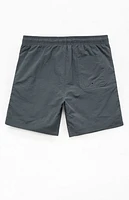 Pacsun Gray Collegiate 6.5" Swim Trunks