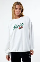 Golden Hour Paris Cherries Crew Neck Sweatshirt