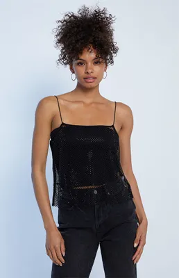 Crystal Mesh Cami Top