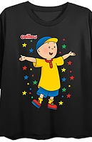 Caillou Multicolor Stars Cropped T-Shirt