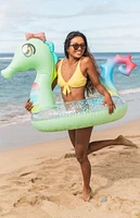 PoolCandy Inflatable 40" Glitter Seahorse Pool Tube