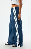 PacSun Navy Wide Leg Track Pants