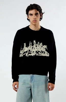 Pacsun Horses Cropped Sweater
