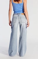 Pacsun Casey Butterfly Applique Low Rise Baggy Jeans