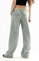 PacSun Casey Medium Indigo Tint Low Rise Baggy Jeans