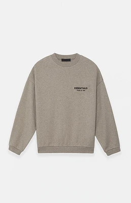 Fear of God Essentials Heather Grey Fleece Crew Neck Sweatshirt