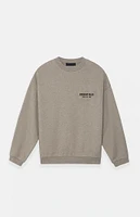 Fear of God Essentials Heather Grey Fleece Crew Neck Sweatshirt