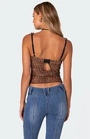 Edikted Lidia Sheer Mesh Bra Top