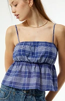 Your Favorite Plaid Babydoll Top