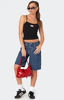Edikted Stargirl Denim Bermuda Shorts